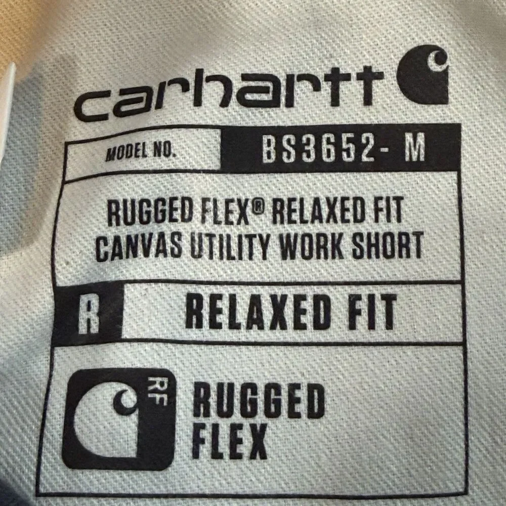 Carhartt Rugged Flex Shorts Mens 38 Gray Relaxed Fit Utility Work Canvas 11”